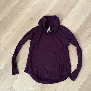 Leo & Nicole Deep Purple Cowl Neck Sweater